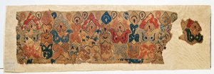 Fragment of a hanging bordered with flowers and lotus buds by Altaic School